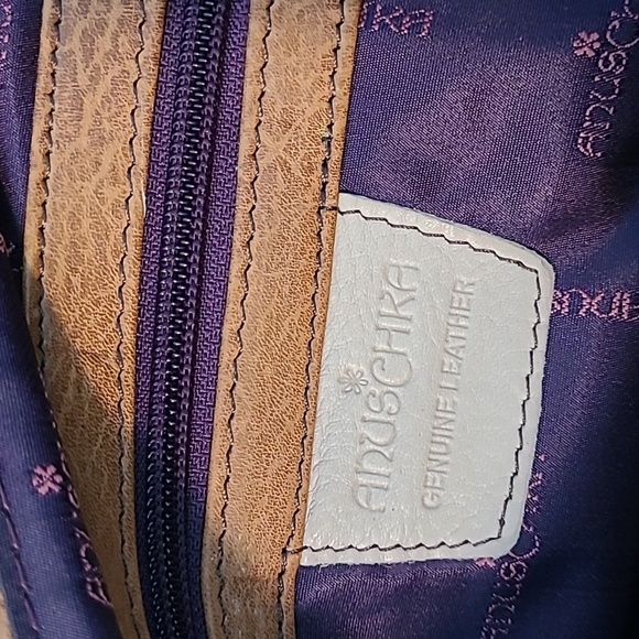 Anuschka Vibrant Hand-painted Leather Crossbody Bag Art-to-wear Boho Unique - Picture 7 of 16